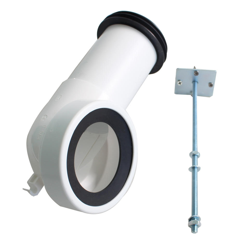 Modern 90-Degree Bend P-Type Steam Trap Sewage Polyvinyl Chloride Pipe HP Bathroom Toilet Drainage WC Pan Connector
