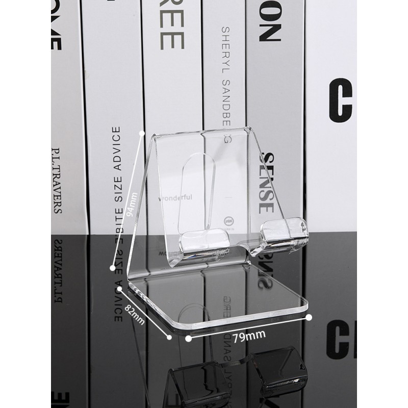 Customized Lightweight Smartphone Holder Transparent Acrylic Mobile Phone Stand Display Rack for Desk
