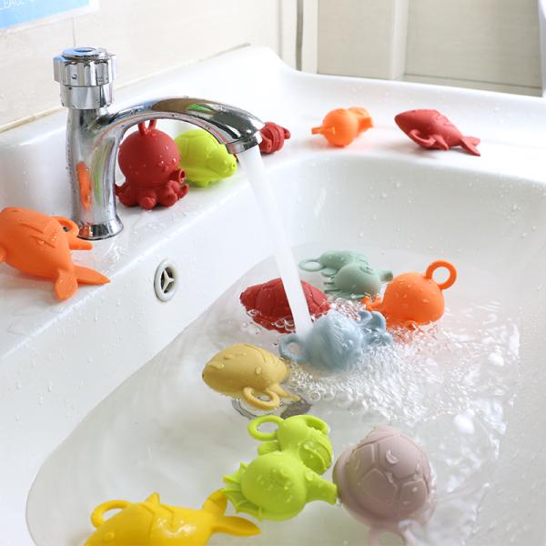 Animal Shape Silicone Bath Toys Spraying Water For Toddler Kids Gift