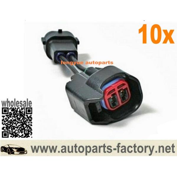 longyue 10pcs GM female ev14/ev6 to male NH1/honda fuel injectors connector adapter