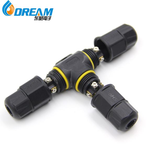 Outdoor T Type Quick Connect Electrical Cable Waterproof Brass Quick Connector for Power Applications