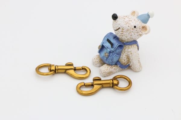 High end antique gold zinc alloy 7.08 grams metal swivel trigger snap hook for lanyard
