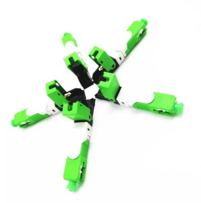 Green ESC250d Single Mode SC Connector 3x2mm Fiber Optic Fast Connector