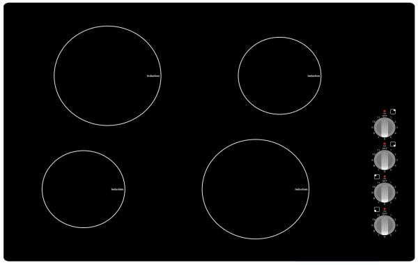 Smooth Surface 7600w 900×520 Five Ring Electric Induction Hobs
