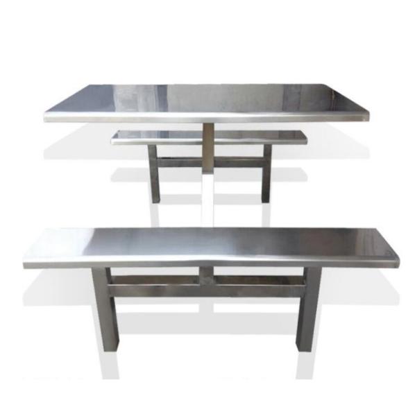 Modern Park Stainless Steel Waiting Bench Outdoor Dining Table Chair
