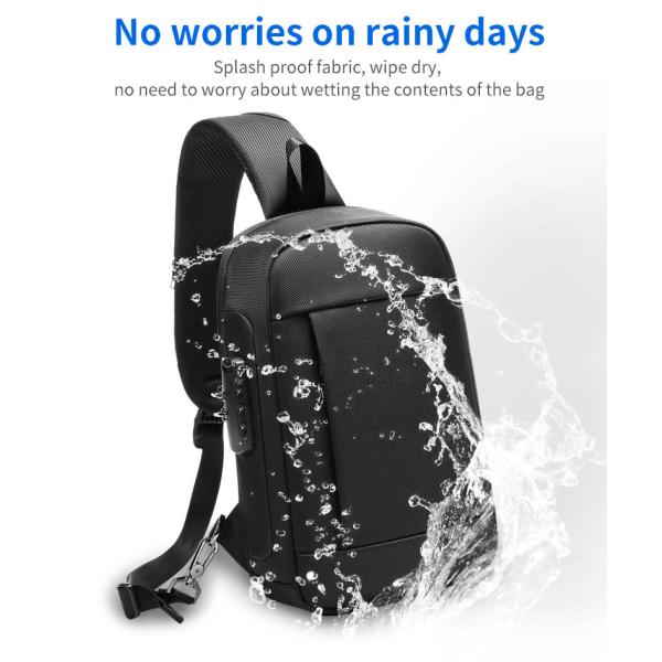 Nuevo logotipo personalizado Bolso de hombro multifuncional resistente al agua anti robo bolso de pecho hombre bolso de eslingas