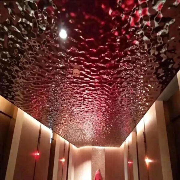 304 Stainless Steel Ceiling Panel Water Ripple Sheet For Ceiling 1220x2440mm