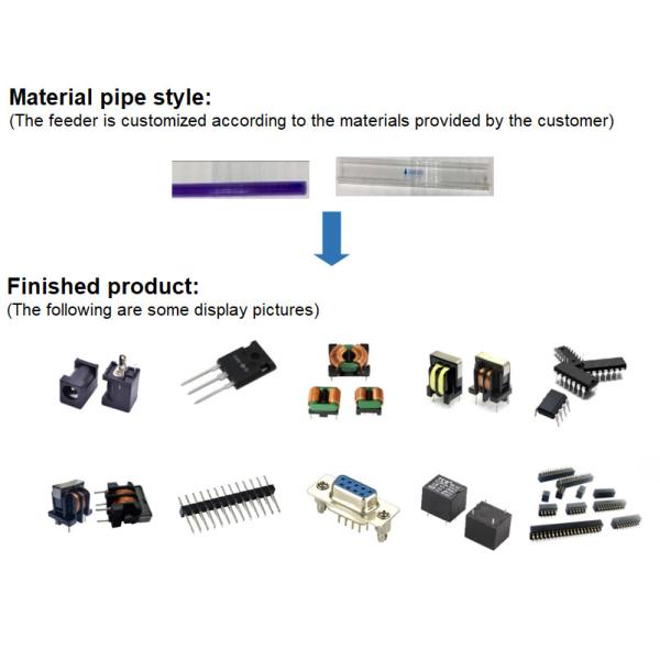 Dual-channel Tubular Feeder with 2s/Pcs Feeding Speed and OLED Display Screen for SMT Rail Vibration Feeding