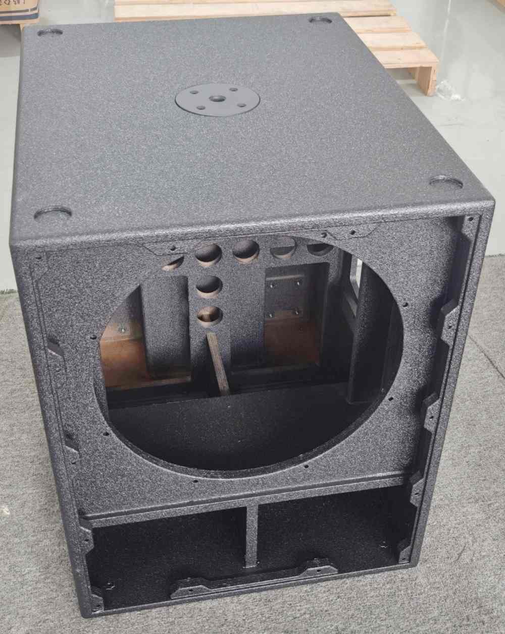 single 18 inch active subwoofer 800w powered plywood bass bin