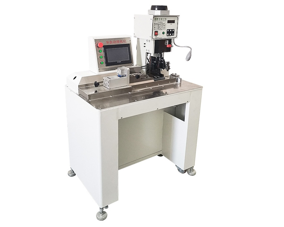 Flat Cable Semi Automatic Crimping Machine Stepper Motor Terminal Crimping Applicator