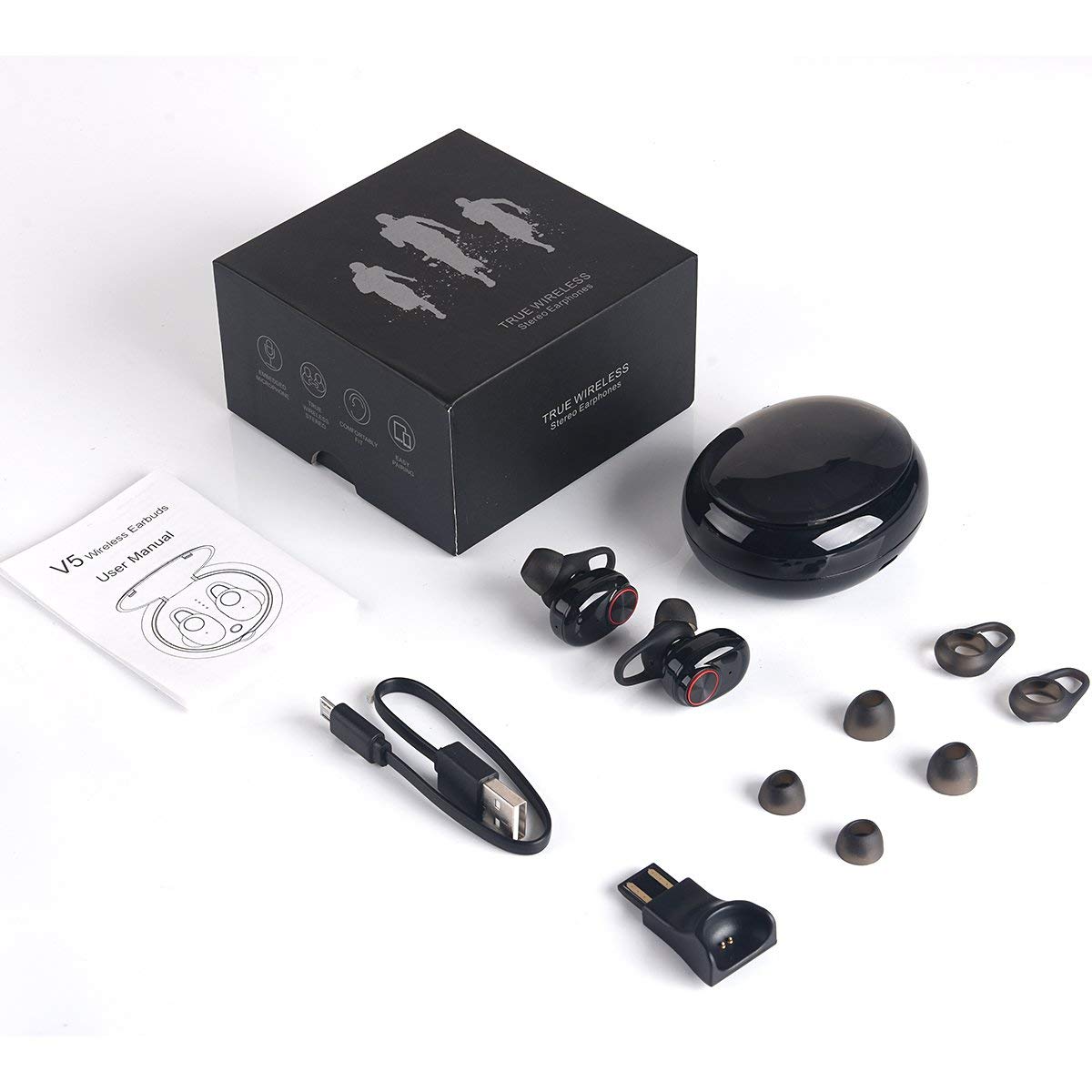 DC 5V пластиковое TWS Bluetooth Earbuds хэндс-фри в наушниках Sportsearbuds уха