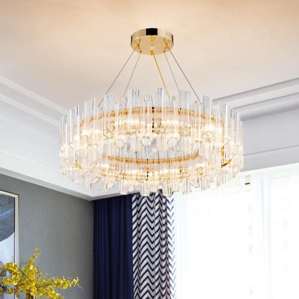 O pendente K9 E14 luxuoso de cristal ilumina luzes de teto dadas forma ovais