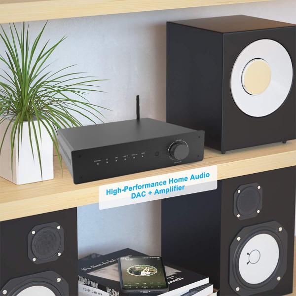 4 Channel Bluetooth 5.0 Multi Channel Amplifier with 400W Peak Power and Hi-Res DAC for Home Theater