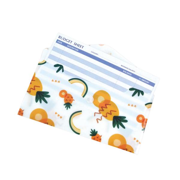 Customized Logo Printed Plastic Self Seal Gummed Cash Envelope for Budget Management