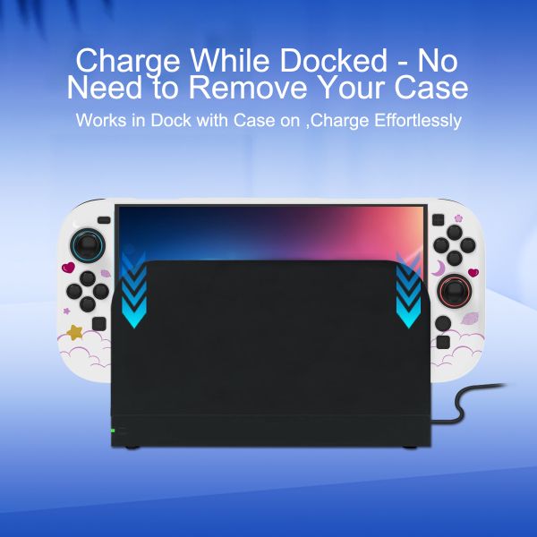 Cream White Split Case for Nintendo Switch 2 & PC - Soft-Tone Cartoon Girl Detachable Protective Shell