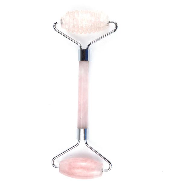 2024 Natural Rose Quartz Facial Roller Guasha Crystal Massager for Face and Eye Massage Beauty Products