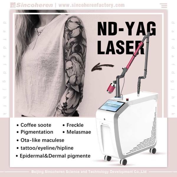 Vascular / Birthmark Q Switched ND Yag Laser Tattoo Removal Machine 5Hz Virtually painless