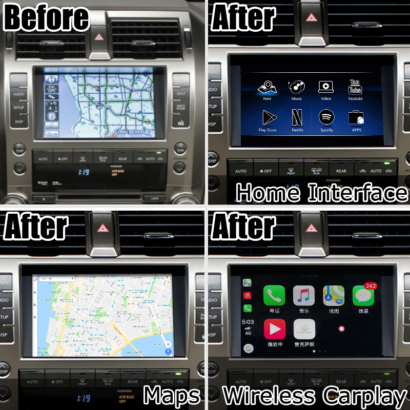 Коробка интерфейса навигации андроида для штыря Lexus GX460 2013-2021, который нужно приколоть для установки carplay опционного