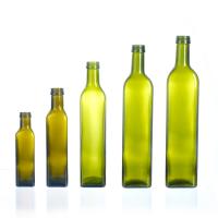 Emballage d'huile d'olive Bouteille en verre noir Bouteille d'huile d'olive Logo d'impression