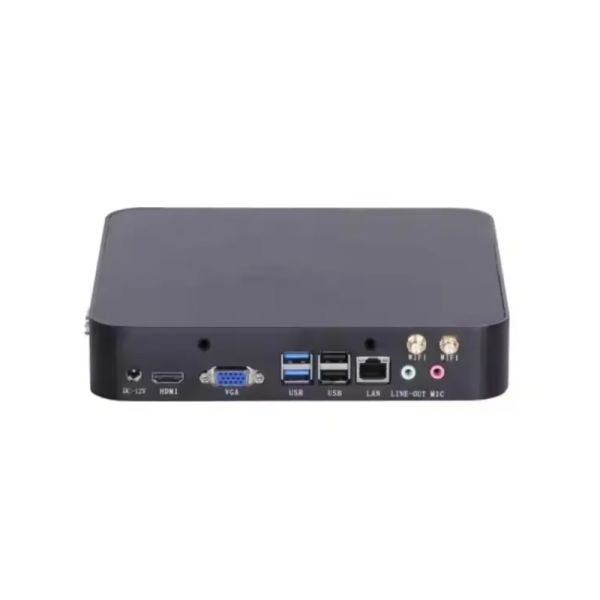 2026 Hot Selling HY1001 Mini PC Linux Computer I7 8650U Dual DDR4 64G RAM M.2 512G SSD Desktop Computer PC