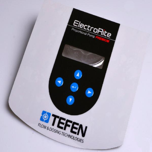 Custom strong self adhesive PC clear window embossed button control panel sticker