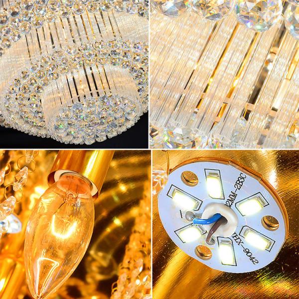 Crystal Led Modern Lighting Round Hanging Chandelier Pendant Lights