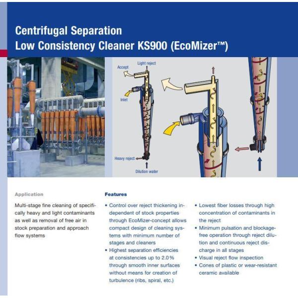 KS900 Plastic Low Density Cleaner for Waste Paper Pulp Purification Solution Provider