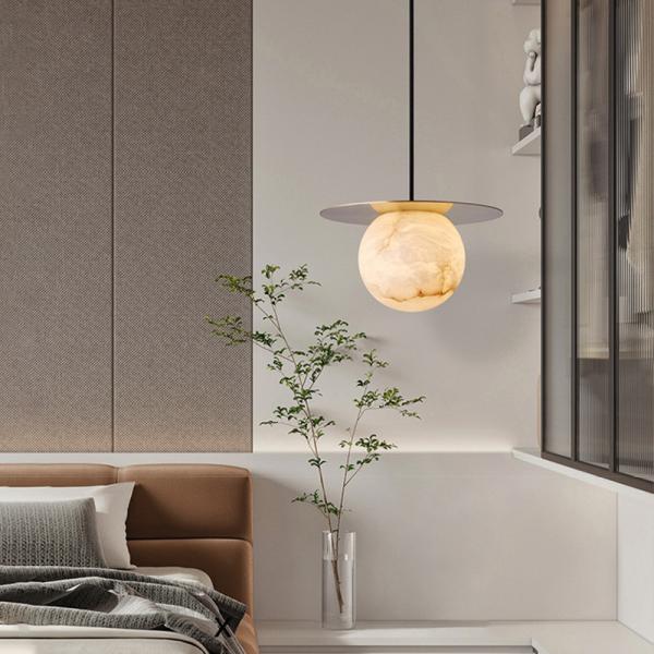 Chambres en marbre espagnole lustre en cuivre lumière moderne luxe créatif nouveau design pendentif lumière