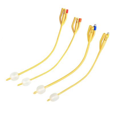 Male Urethral Balloon Medical Foley Catheter 12fr 14fr With Water Pouch
