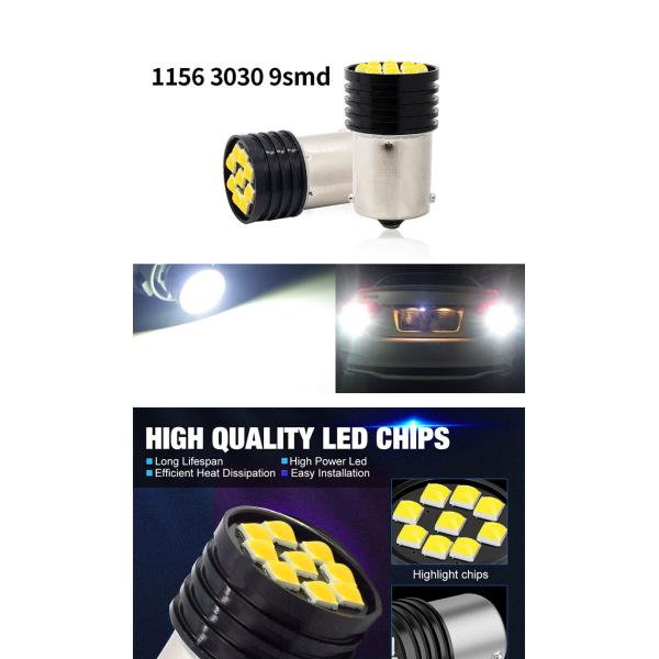 1157 BAY15D LED P21/5W 1156 BA15S P21W ampoules à LED 9 SMD 3030 R5W R10W lampe de frein de voiture à rétroéclairage
