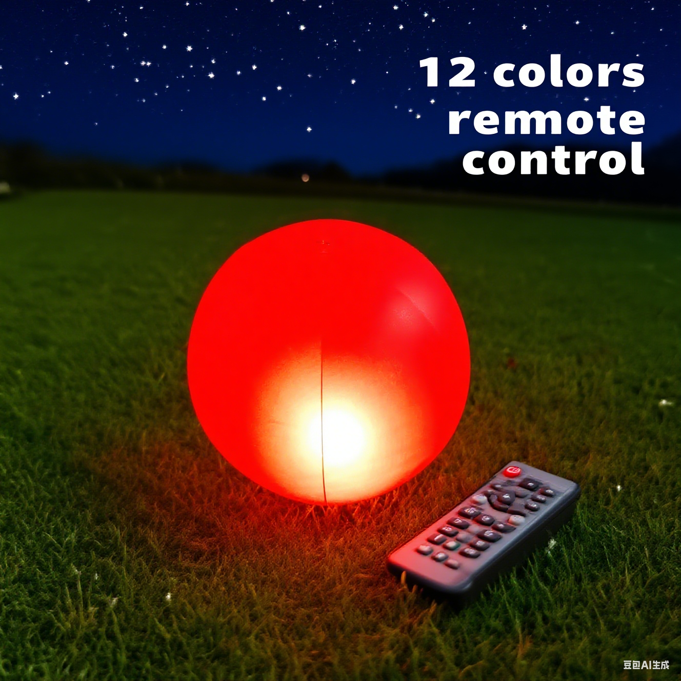 40CM Inflatable LED Glow Ball with 12-Color Remote Control for Indoor/Outdoor Events