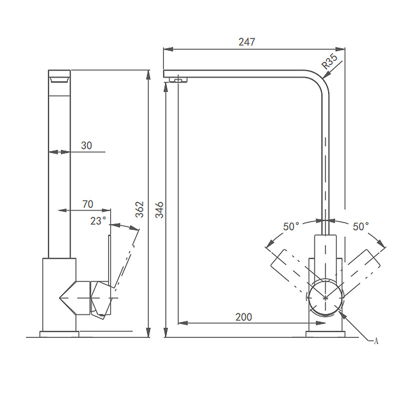 Почищенные щеткой изделия СТРЕЛКИ AG4521SS крана Faucet кухни Sus304 санитарные