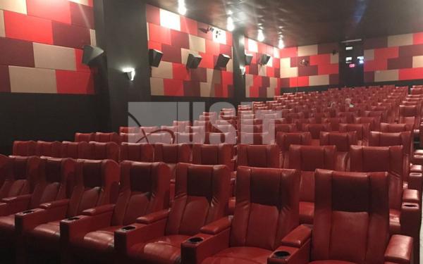 Luxury Home Cinema Room Leather Electric Recliners High Strength Steel Structure.