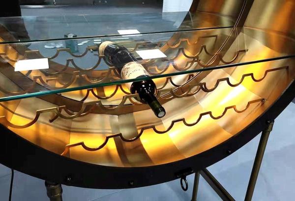 OEM Interior Stainless Steel Wine Cabinet Living Room Liquor Cabinet