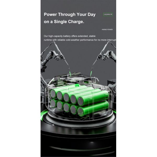 550W Brushless Leaf Blower Factory Direct | 21V 535CFM High Power Cordless Jet Blower with 180-Degree Rotating Grip & 3-Speed LED Screen | Bulk Buy Garden Power Tools
