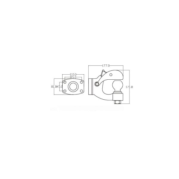 Pintle Hook Mounts: 1.75