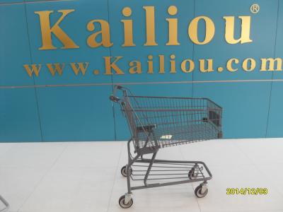 Custom Metal Shopping Carts for groceries with front advertisement