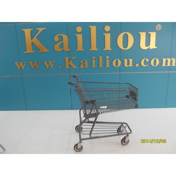 Custom Metal Shopping Carts for groceries with front advertisement