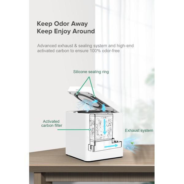 Quiet Compact Electric Food Waste Composting Machine Stainless Steel Grinding Elements