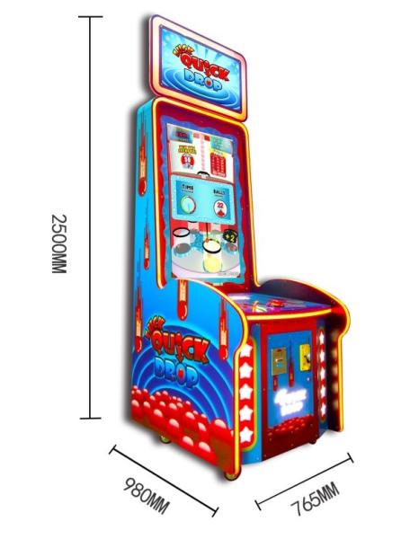Coin Operated Dropping Ball Lottery Ticket Redemption Machine For Prize