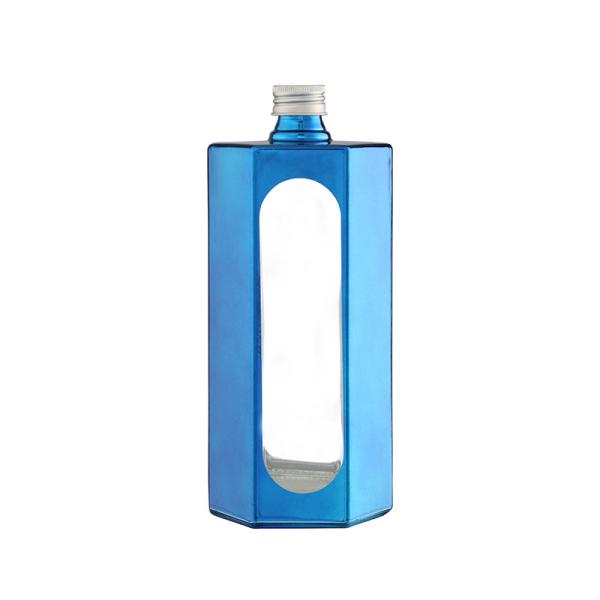 Custom Sealing Type Fancy Electroplated Colored Wine Bottles for Bar Celebrations