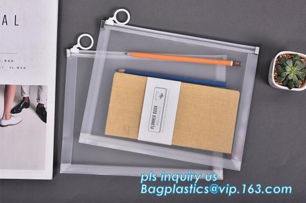 Custom transparent pp slider bag with air hole, writable zip lock bags with white panel, slider bags with zipper lock