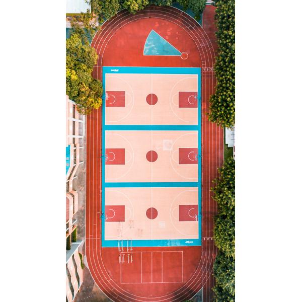 13mm Odorless Eco Sports Flooring Eco-Friendly Athletic Running Track