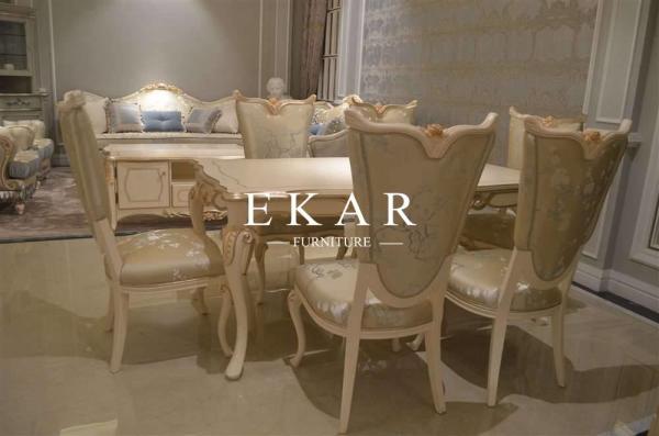 Latest Design Classic European Style High Back Wooden Dining Chair