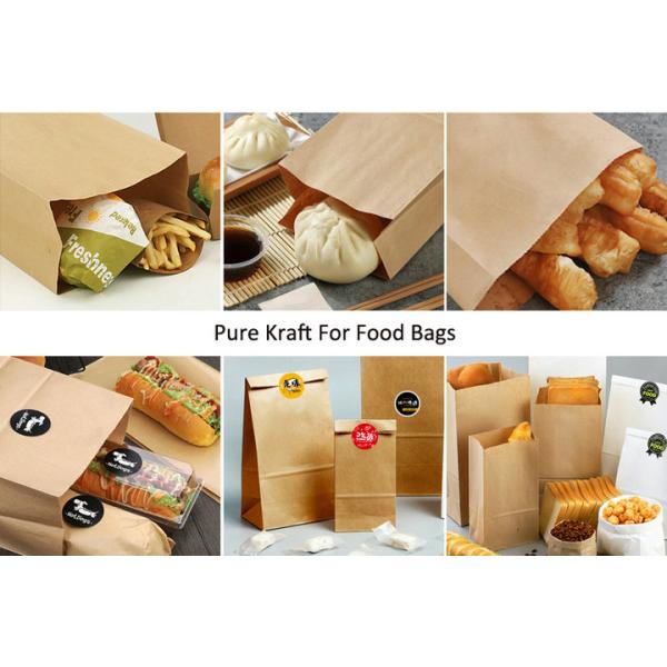 Envases Brown natural Kraft 50gram de papel de la categoría alimenticia al rollo 400gram