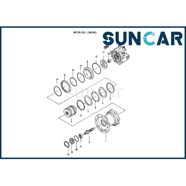 PU Rubber Swing Motor Seal Kit 4334355 EX100-2 Hitachi Seal Kits