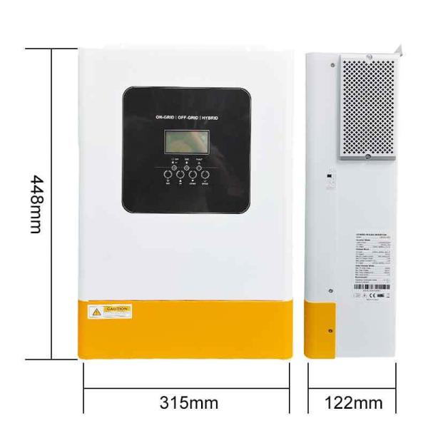 6.2KW High Voltage PV Inverter 48VDC Pure Sine Wave Single Phase MPPT Grid Tie with Backup
