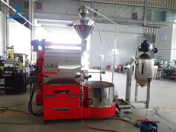 Big Batch Capacity Coffee Roaster Machine , Automatic Coffee Bean Drum Roaster Machine