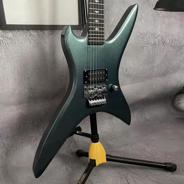 Custom B.C. Rich Chuck Shuldiner Stealth Blue Electric Guitar Open Pickups FR Bridge
