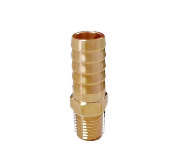 Brass Hose Barb Adapter 1/2 Inch Barb x 1/4 Inch NPT Male Pipe Male Threaded End